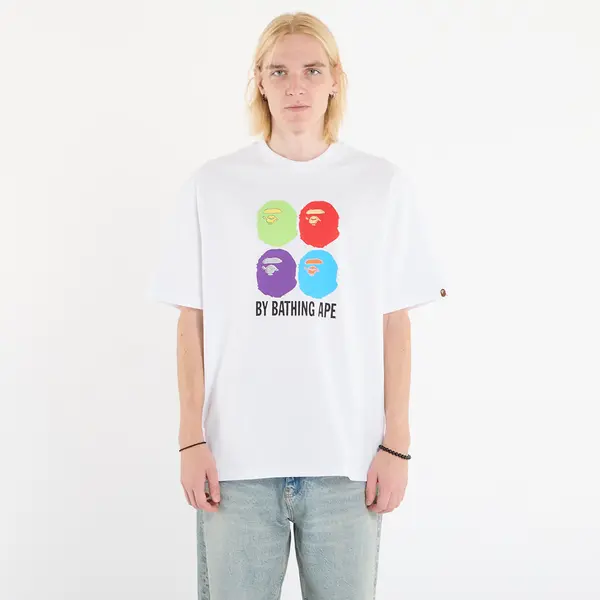 A BATHING APE Majice A BATHING APE Multi Ape Head By Bathing Ape Relaxed Fit Tee White XL