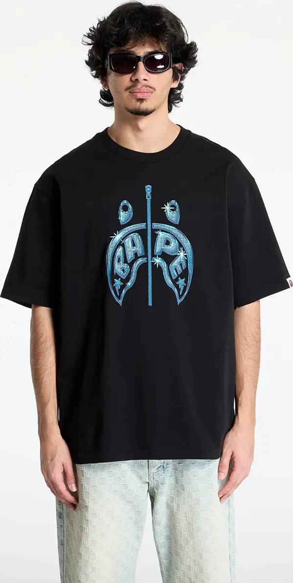 A BATHING APE Majice A BATHING APE Shark Relaxed Fit Tee UNISEX Black S