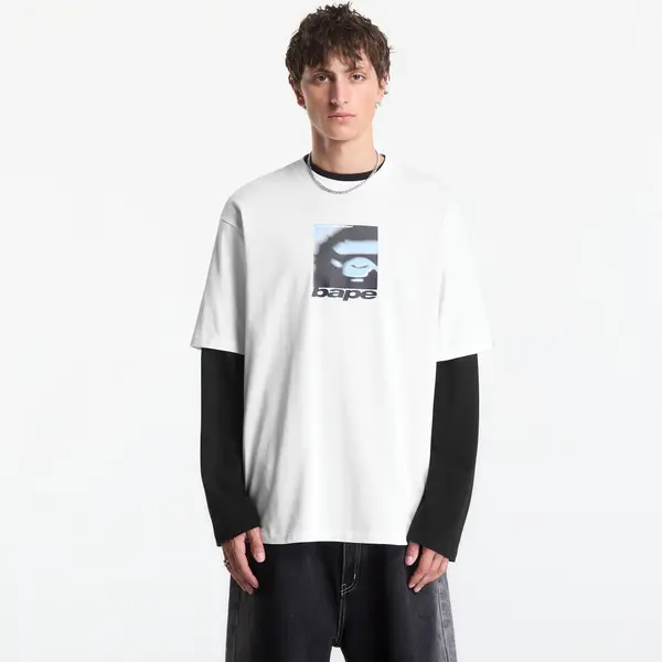 A BATHING APE Majice A Bathing Ape Spray Ape Head Box Relaxed Fit Tee UNISEX White XXL