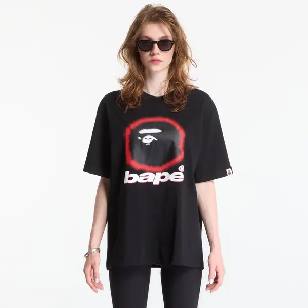 A BATHING APE Majice A Bathing Ape Spray Ape Head Relaxed Fit Tee UNISEX Black XXL