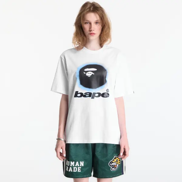 A BATHING APE Majice A Bathing Ape Spray Ape Head Relaxed Fit Tee UNISEX White XXL