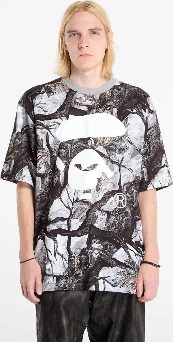A BATHING APE Majice A BATHING APE Tree Edge Camo Ape Face Relaxed Fit Tee UNISEX White L