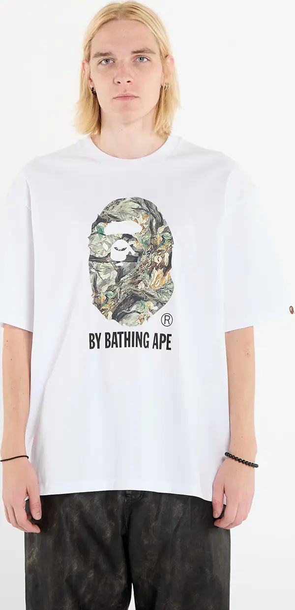 A BATHING APE Majice A BATHING APE Tree Edge Camo By Bathing Ape Relaxed Fit Tee White S