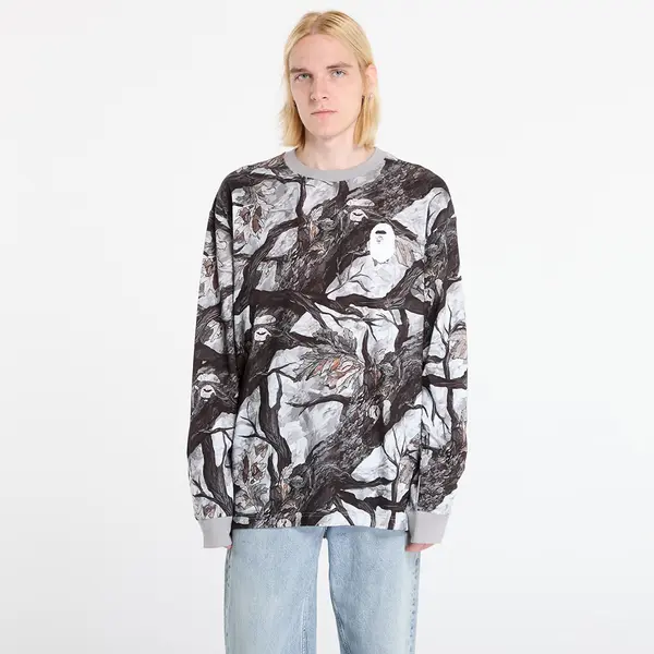 A BATHING APE Majice A BATHING APE Tree Edge Camo Relaxed Fit Ls Tee UNISEX White XL