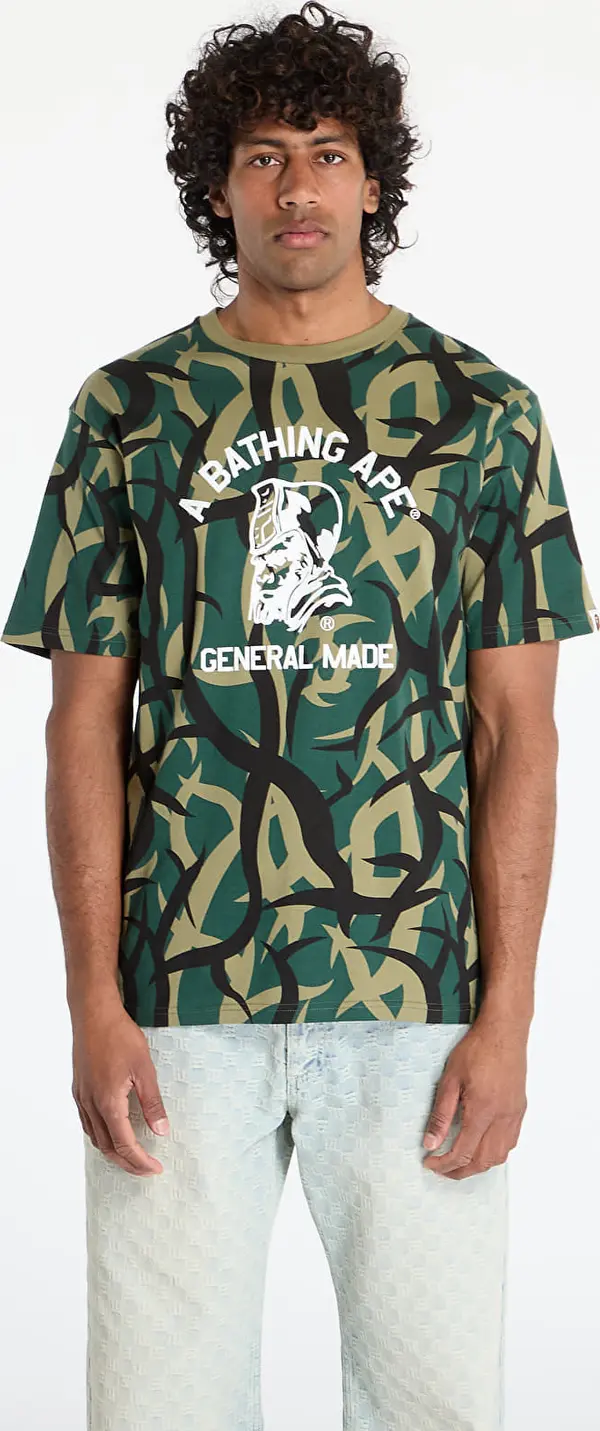 A BATHING APE Majice A BATHING APE Trial Camo General Tee UNISEX Green L