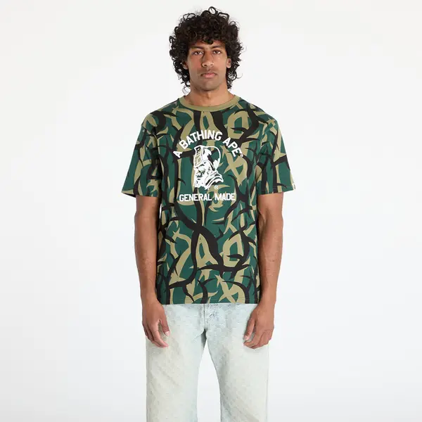 A BATHING APE Majice A BATHING APE Trial Camo General Tee UNISEX Green L
