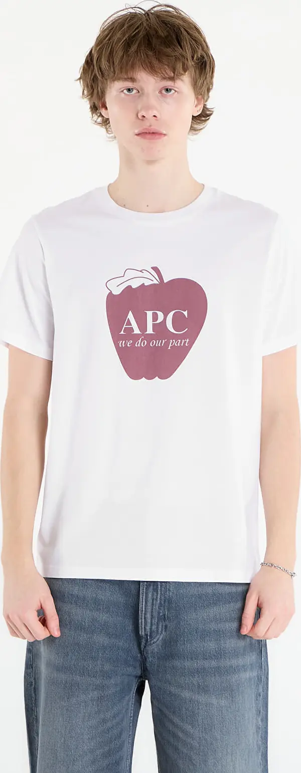 A.P.C. Majice A.P.C. Short-Sleeved Apple T-Shirt White M