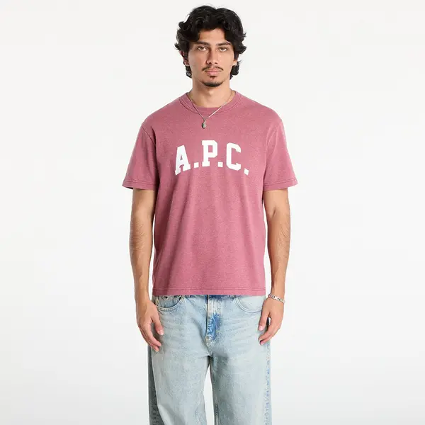 A.P.C. Majice A.P.C. T-Shirt Marcus Rouge Fonce Blanc XL