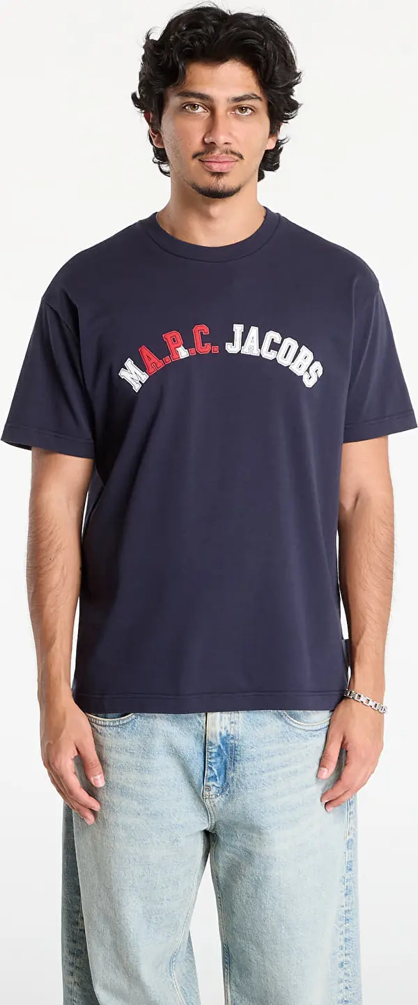 A.P.C. Majice A.P.C. x Marc Jacobs Boxy Fit UNISEX Tee Dark Navy XXL