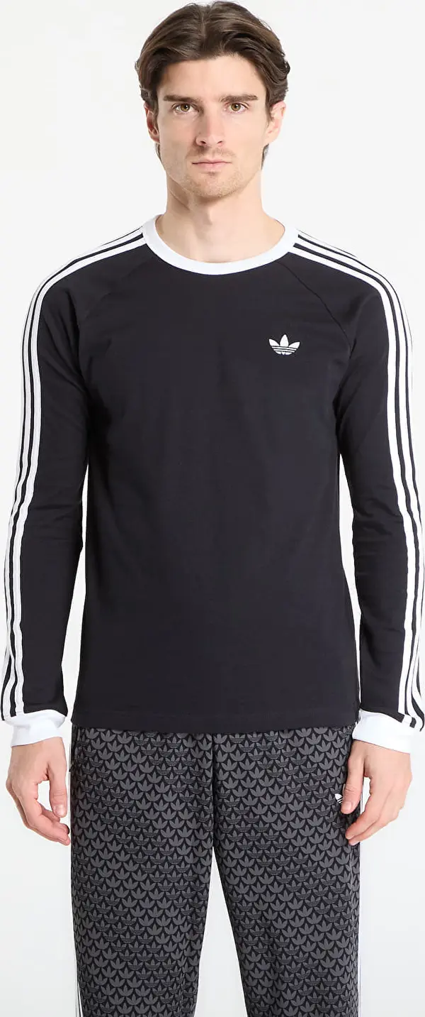 adidas Originals Majice adidas 3-Stripes Long-Sleeve Top Long-Sleeve Top Black XXL