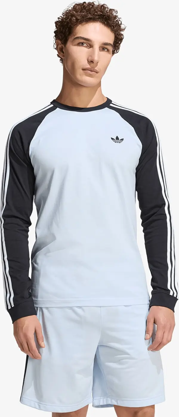 adidas Originals Majice adidas 3-Stripes Long-Sleeve Top Long-Sleeve Top Crystal Sky M