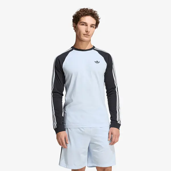 adidas Originals Majice adidas 3-Stripes Long-Sleeve Top Long-Sleeve Top Crystal Sky S