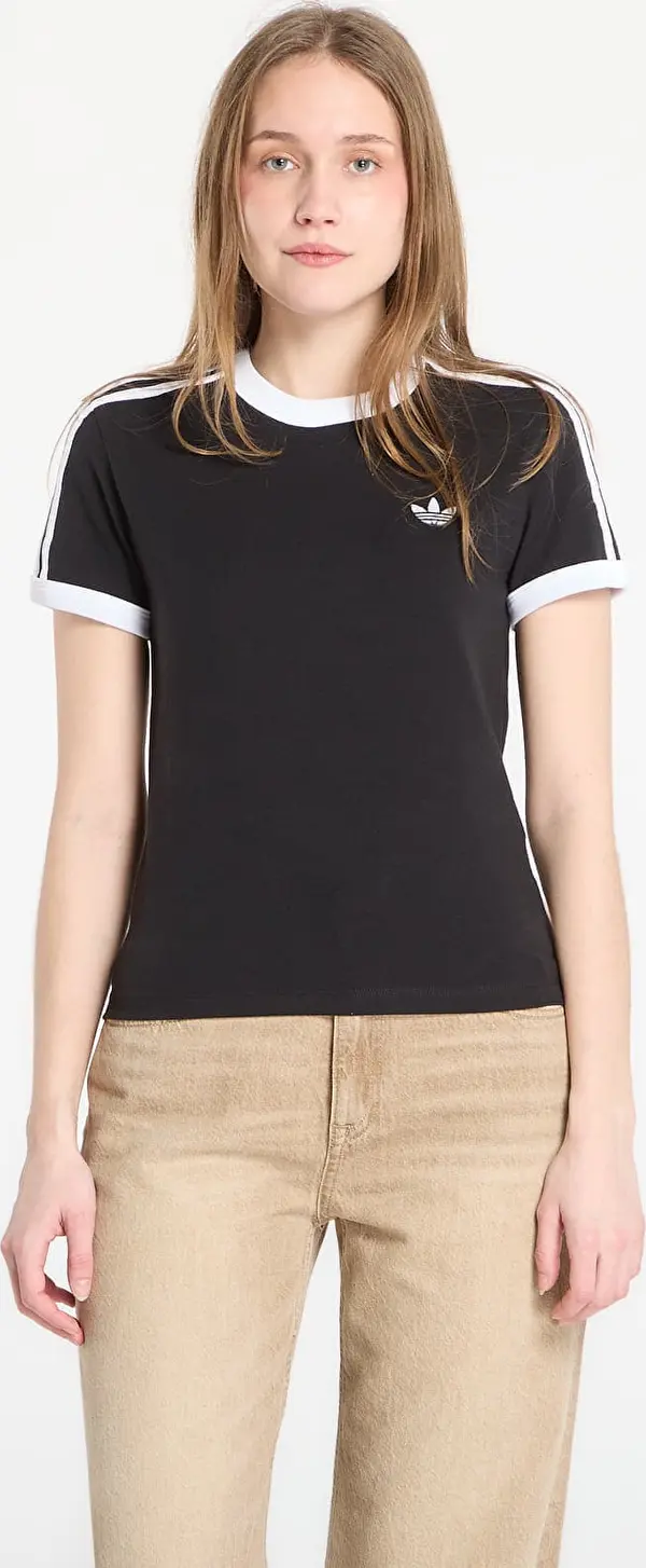 adidas Originals Majice adidas 3 Stripes Slim T-Shirt Black/ White S