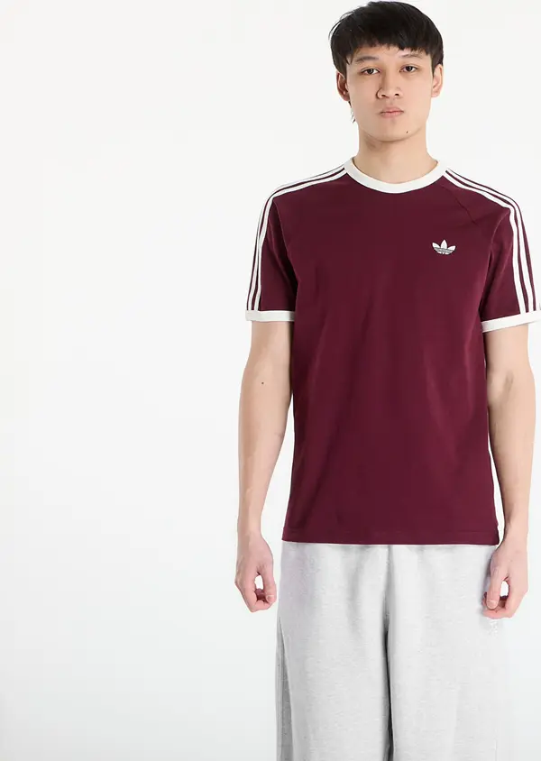 adidas Originals Majice adidas 3-Stripes T-Shirt Maroon/ Off White S