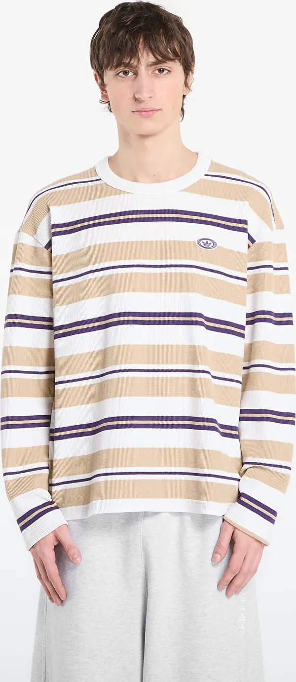 adidas Originals Majice adidas 90S Alternative Sport Long Sleeve Stripe Waffle T-Shirt Core White M