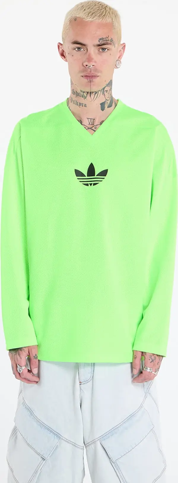 adidas Originals Majice adidas Adicolor Mesh Long Sleeve Tee Signal Green/ Black XL