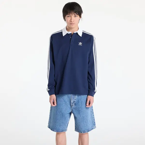 adidas Originals Majice adidas Adicolor Rugby Polo Shirt Night Indigo/ White XXL