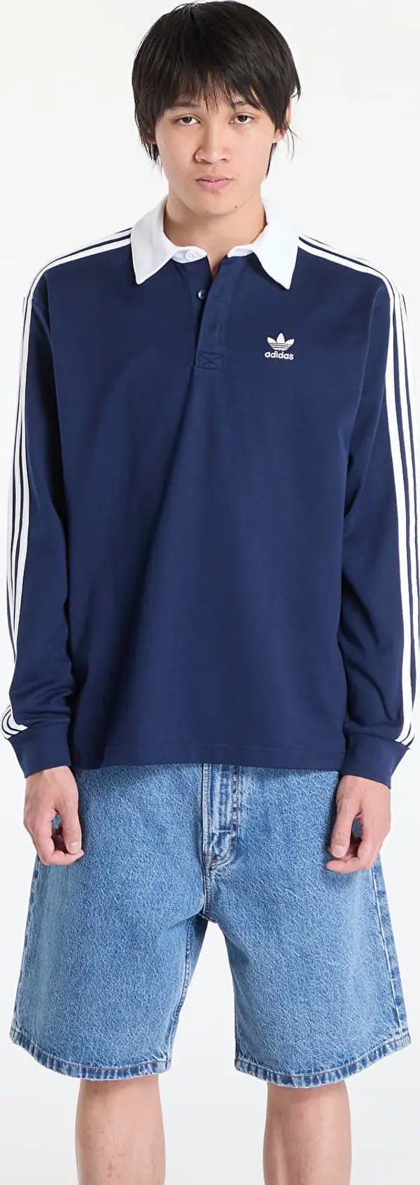 adidas Originals Majice adidas Adicolor Rugby Polo Shirt Night Indigo/ White XXL