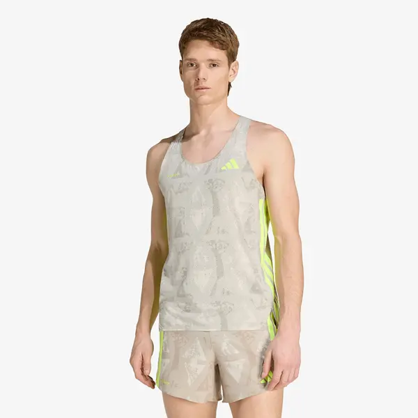 adidas Performance Majice adidas Adizero Labrum Tank Top Sesame/ Solar Yellow S