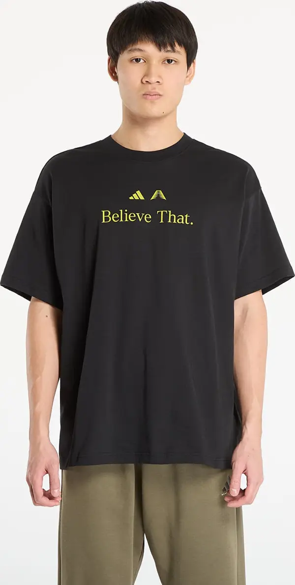 adidas Originals Majice adidas Anthony Edwards Believe That T-Shirt Black/ Preloved Lime XL