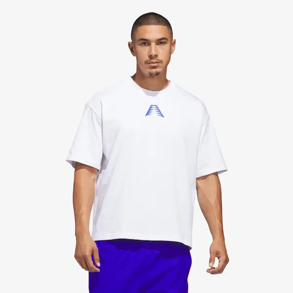 adidas Performance Majice adidas Anthony Edwards Believe That T-Shirt White/ Lucid Blue M