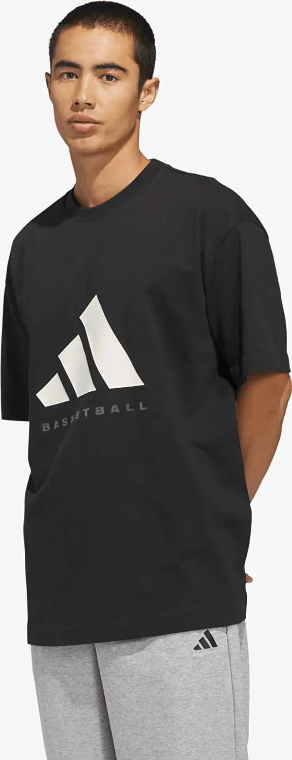 adidas Originals Majice adidas Basketball T-Shirt (Gender Neutral) Black/ Off White M