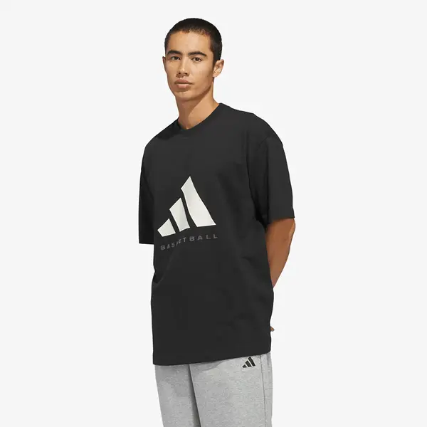 adidas Originals Majice adidas Basketball T-Shirt (Gender Neutral) Black/ Off White S
