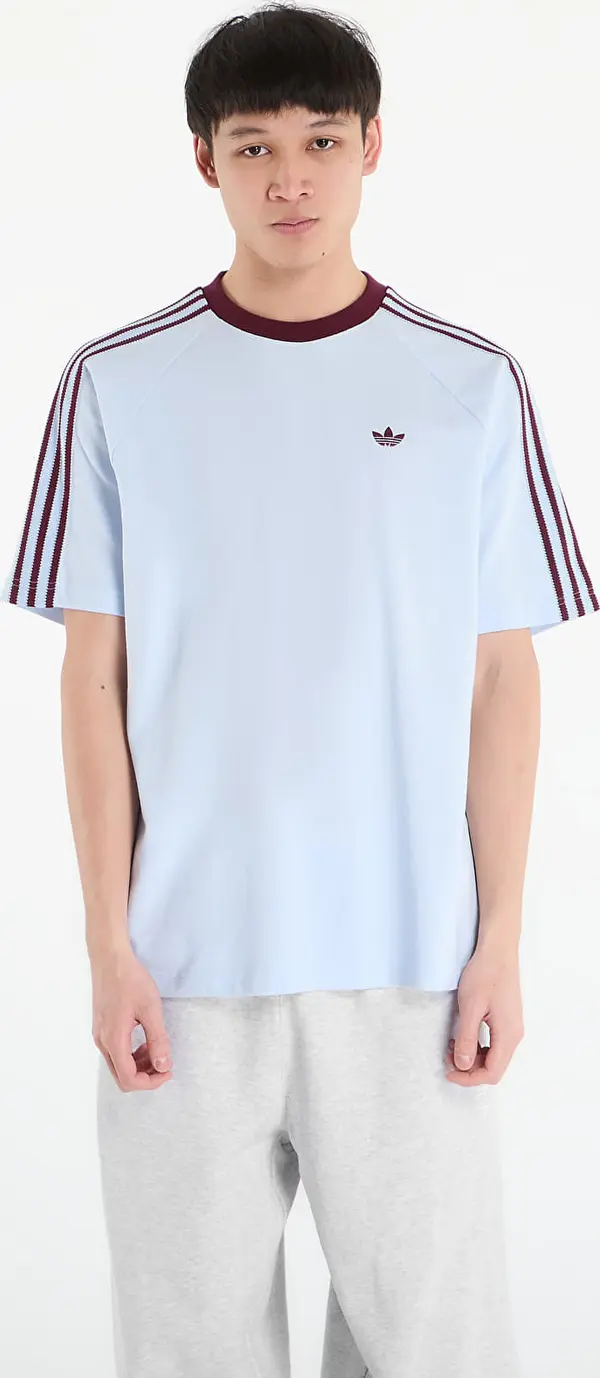 adidas Originals Majice adidas Britcore Short Sleeve Ringer T-Shirt Crystal Sky XXL