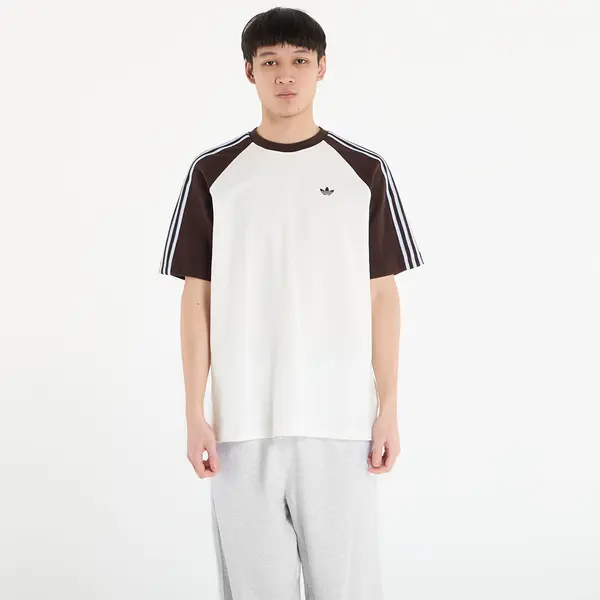 adidas Originals Majice adidas Britcore Short Sleeve Ringer T-Shirt Off White/ Aurora Coffee L