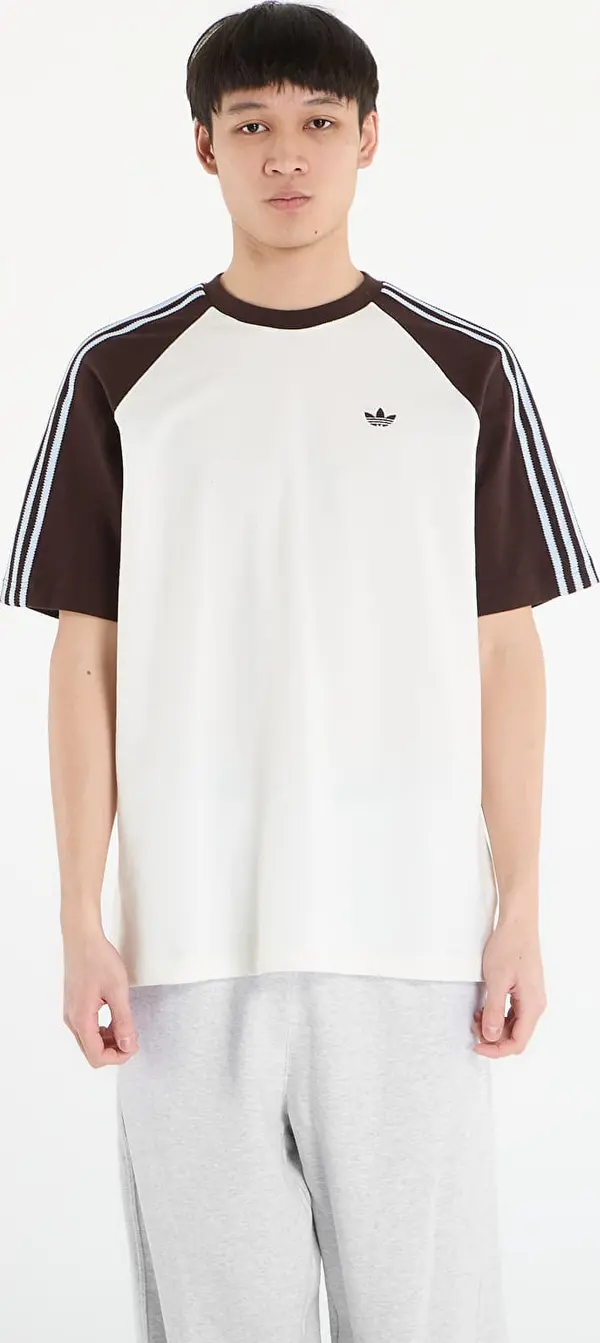 adidas Originals Majice adidas Britcore Short Sleeve Ringer T-Shirt Off White/ Aurora Coffee S