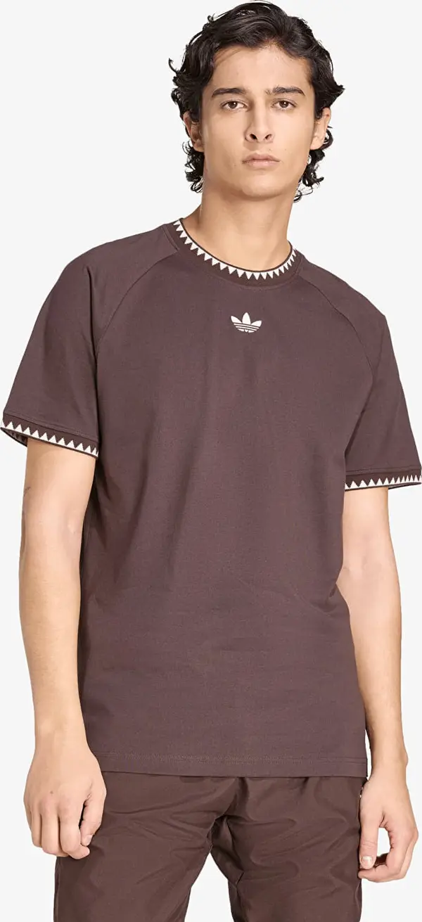 adidas Originals Majice adidas Chest Stripes Engineered Collar T-Shirt Aurora Coffee S