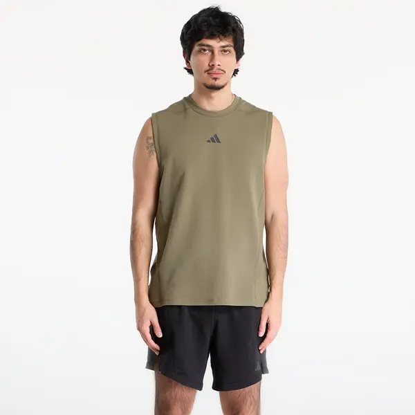 adidas Performance Majice adidas D4T X Sleeveless Tank Top Olive Strata XL