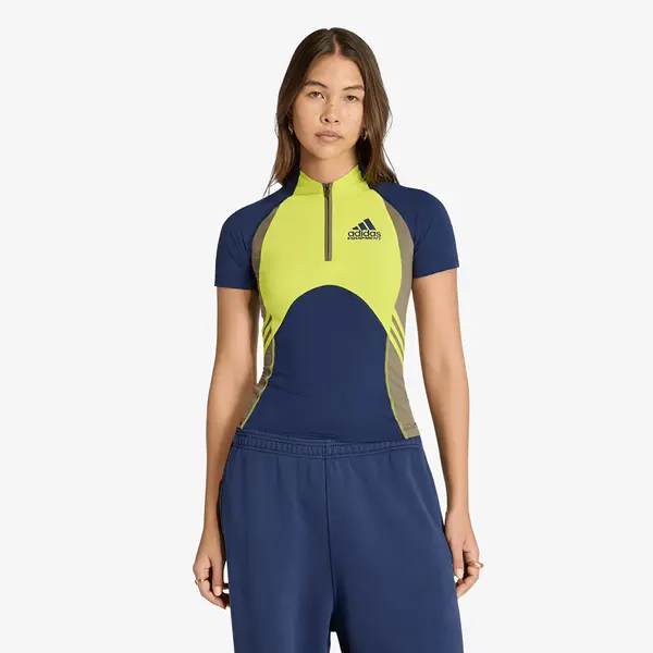 adidas Originals Majice adidas Equipment Tight Short-Sleeve T-Shirt Night Indigo/ Acid Yellow/ Olive Strata XS