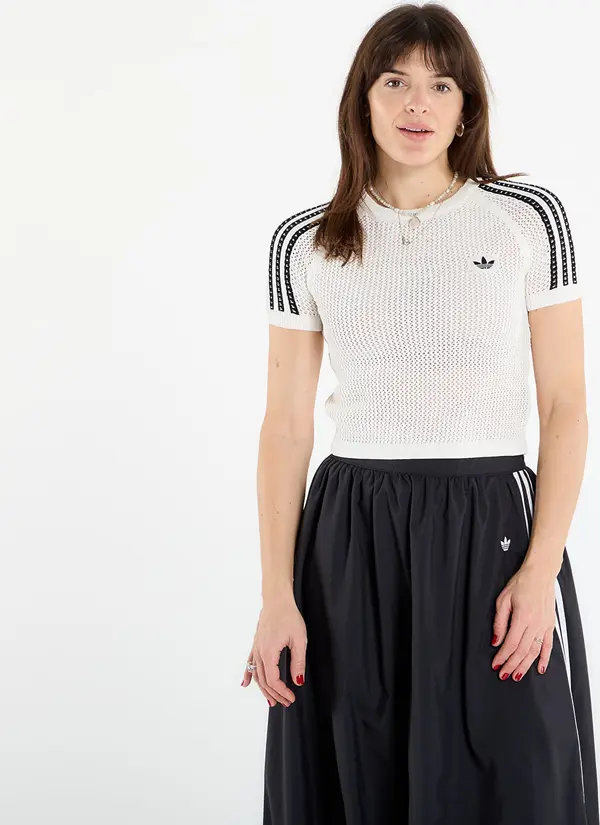 adidas Originals Majice adidas Knitted Crochet Cali T-Shirt Off White M