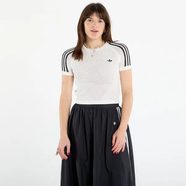 adidas Originals Majice adidas Knitted Crochet Cali T-Shirt Off White S