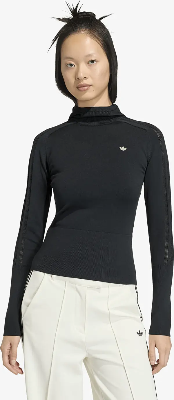 adidas Originals Majice adidas Knitted Hooded Long Sleeve Black S