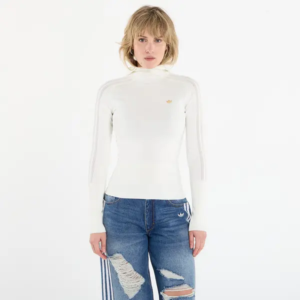 adidas Originals Majice adidas Knitted Hooded Long Sleeve Off White M