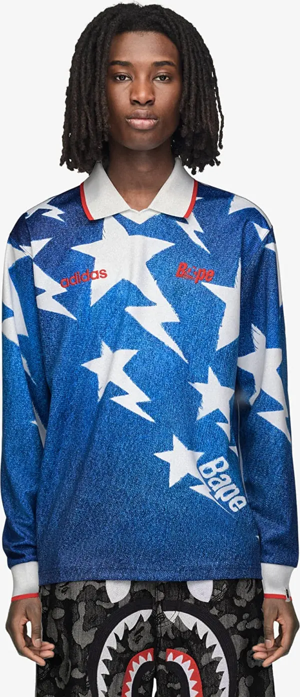 adidas Originals Majice adidas Lsl Star Jersey Bape Medium Blue Denim M