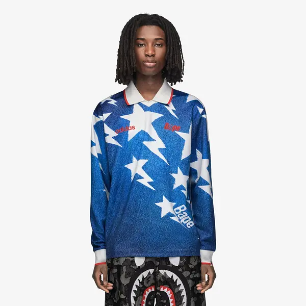 adidas Originals Majice adidas Lsl Star Jersey Bape Medium Blue Denim M
