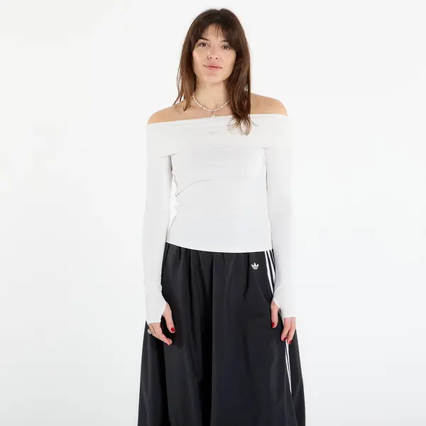 adidas Originals Majice adidas Off-Shoulder Long Sleeve Long-Sleeve Top Cloud White M