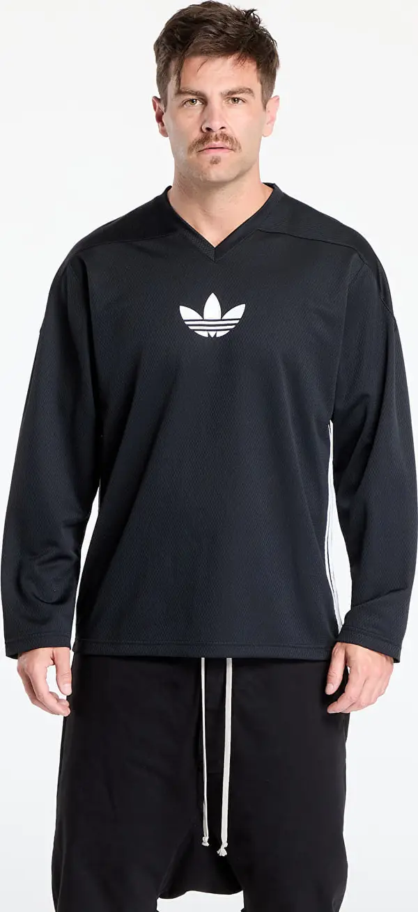 adidas Originals Majice adidas Originals Adicolor Mesh Long Sleeve Black/ White L