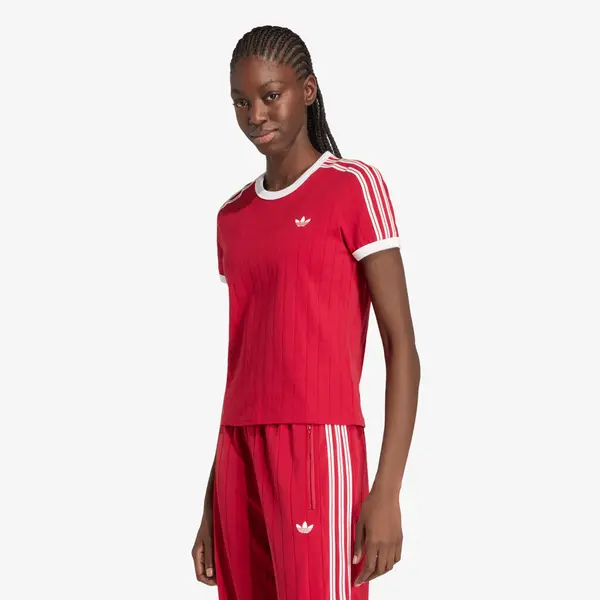 adidas Originals Majice adidas Pinstripe Short Sleeve Slim Tee Team Victory Red/ White/ Team Victory Red M