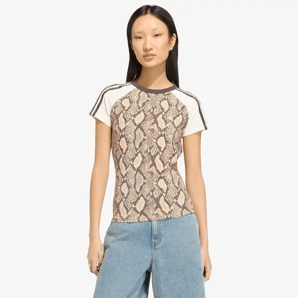 adidas Originals Majice adidas Snake Print Cali Tee Linen/ Magic Beige S