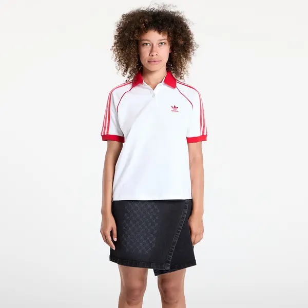 adidas Originals Majice adidas SST Adicolor Short Sleeve Polo White/ Better Scarlet XS