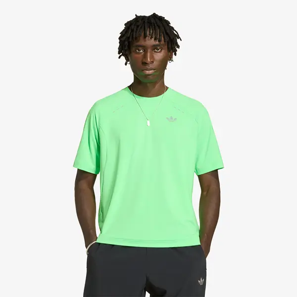 adidas Originals Majice adidas Tech Trefoil Essentials Polyester T-Shirt Screaming Green L