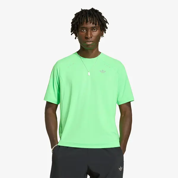 adidas Originals Majice adidas Tech Trefoil Essentials Polyester T-Shirt Screaming Green M