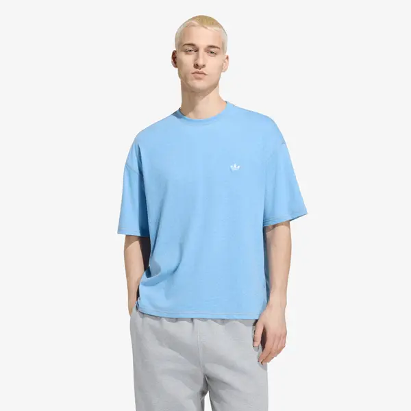 adidas Originals Majice adidas Trefoil Essentials Melange Loose Cropped TEE Light Blue Mel XXL