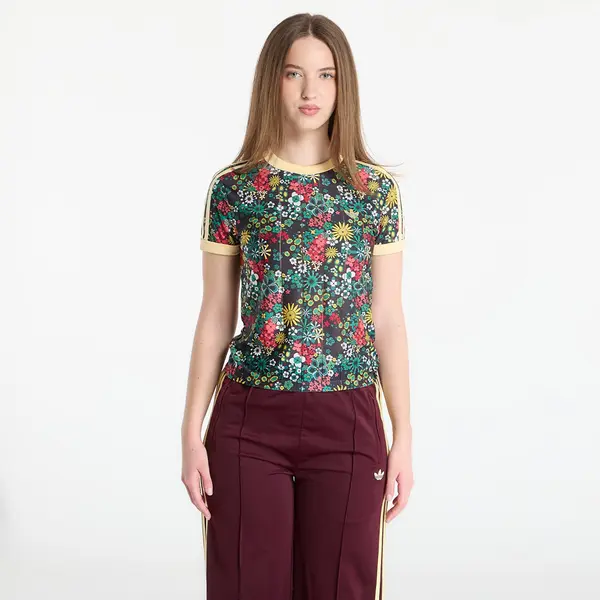 adidas Originals Majice adidas X Liberty London 3 Stripes T-Shirt Black/ Bold Green/ Collegiate Green- Eqt Yellow L