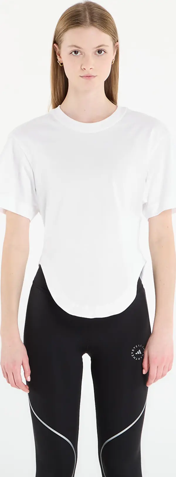 adidas Performance Majice adidas x Stella Mccartney Sportswear Curved Hem T-Shirt White/ Black L