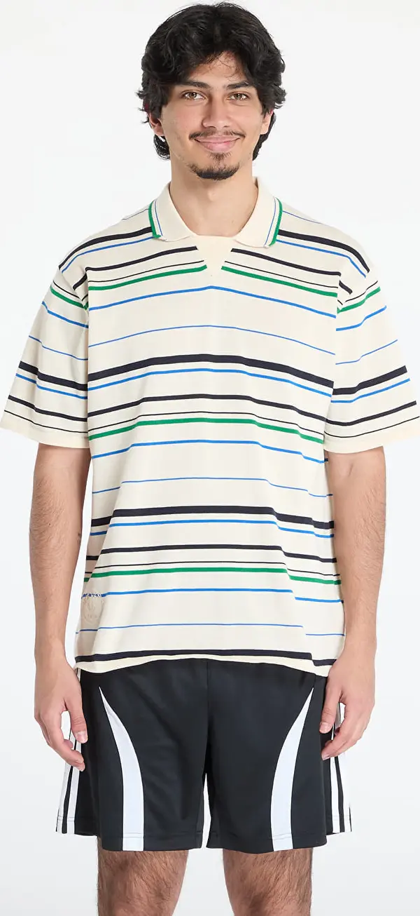 adidas Originals Majice adidas x Wales Bonner Knit Polo White/ Wonder White/ Green L